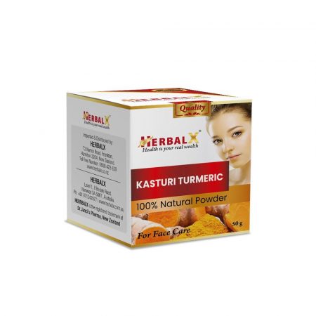 HerbalX Kasturi Turmeric Powder  | Natural Acne Face Mask – 50Gm