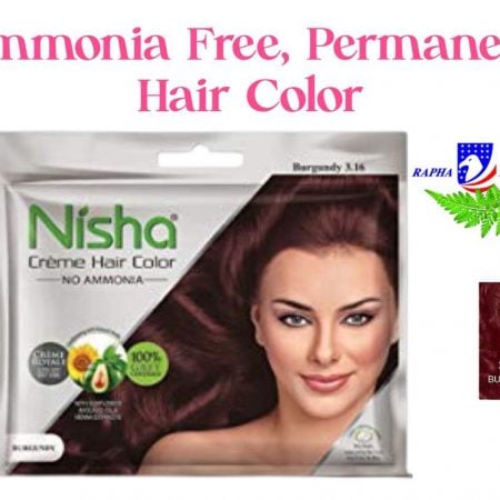 6x Nisha Burgundy Henna Based Cream Hair Color 20gm Colourant + 20ml Developer