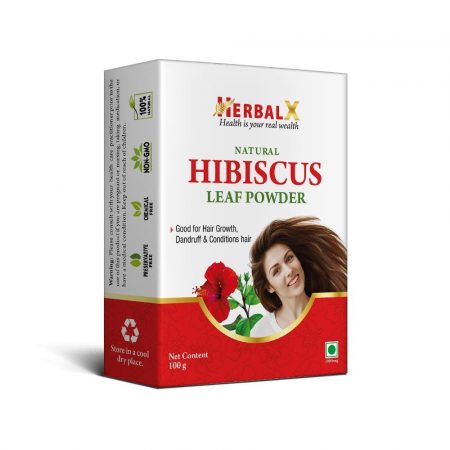 HerbalX Hibiscus Leaf Powder |Skin Tightening & Anti-Aging | Nourishes Hair -100g
