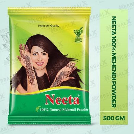 Neeta 100% Nature Mehendi Powder | For Hair, Hand & Feet | Anti-Dandruff | Reduce Hair Fall - 500g