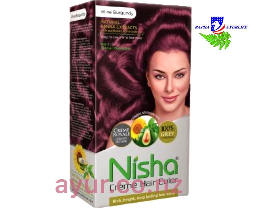 Nisha Cream Hair Color Wine Burgundy (60g+60ml) – KOTTAKKAL AYURVEDA NZ