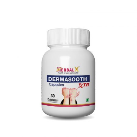 HerbalX Dermasooth XTR Capsule | Psoriasis | Eczema | Fungal Infection| Dermatitis | 30 Vegan Capsule 500mg