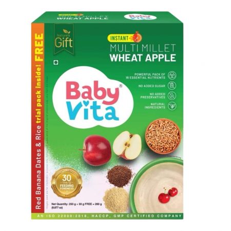 Babyvita Instant Multi millet Wheat Apple Powder - 250g