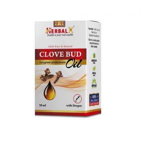 HerbalX Clove Bud Oil | Aromatherapy | Dental Care & Massage 20ml