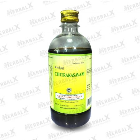 Kottakkal Chitrakasavam | Treats Vitiligo/ Leucoderma, Psoriasis, Eczema, Scabies - 450ml