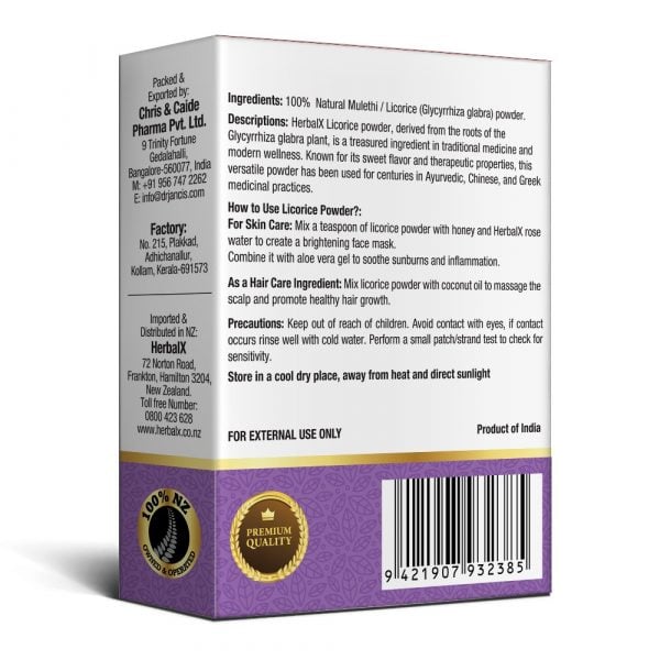 HerbalX Mulethi Powder | Yastimadhu | Licorice | Skin Brightening ...
