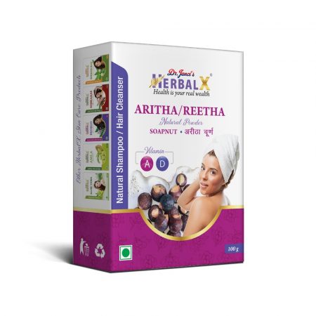HerbalX Aritha/Reetha Powder | Herbal Hair Cleanser |  Silky & Shines Hair | Removes Dandruff -100g