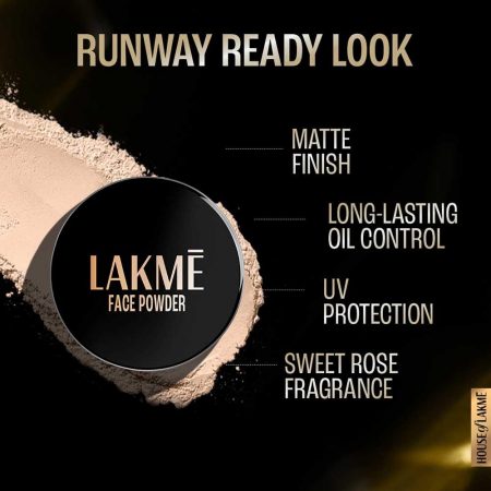 Lakme Forever Matte Face Powder | Matte Finish | Oil Control | For Rosy Glow | Soft Pink, 40g
