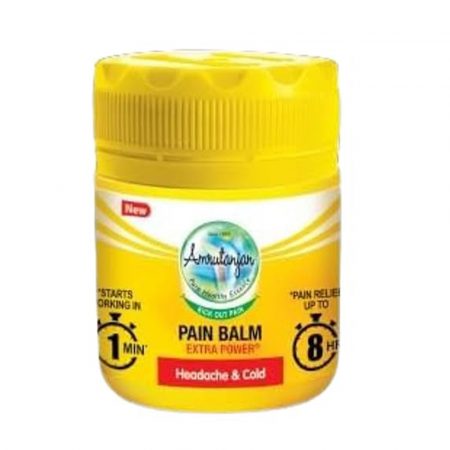 Amrutanjan Pain Balm Extra Power | For Headache, Stress, Cold | 100% Ayurvedic – 27.5 ml