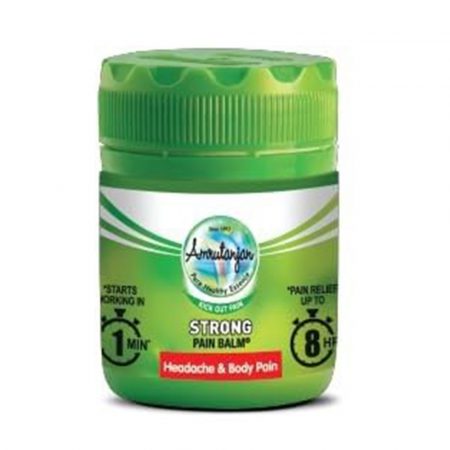 Amrutanjan Strong Pain Balm | For Strong Headache, Stress, Cold, Body Pain | 100% Ayurvedic - 27.5 ml