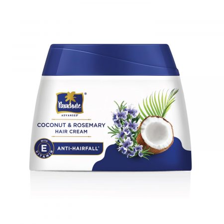 Parachute Advanced Coconut & Rosemary Hair Cream | Anti – HairFall | 10X Breakage Reduction | 2X Smoother, Softer | For Men & Women - 210ml